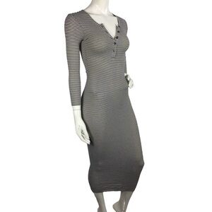 Marine Layer Striped Henley Maxi Dress